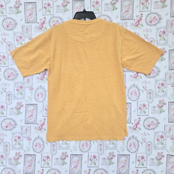 RedHead Mens M Mustard Yellow Pocket T-Shirt Short Sleeve Cotton Crew Neck - Picture 3 of 5